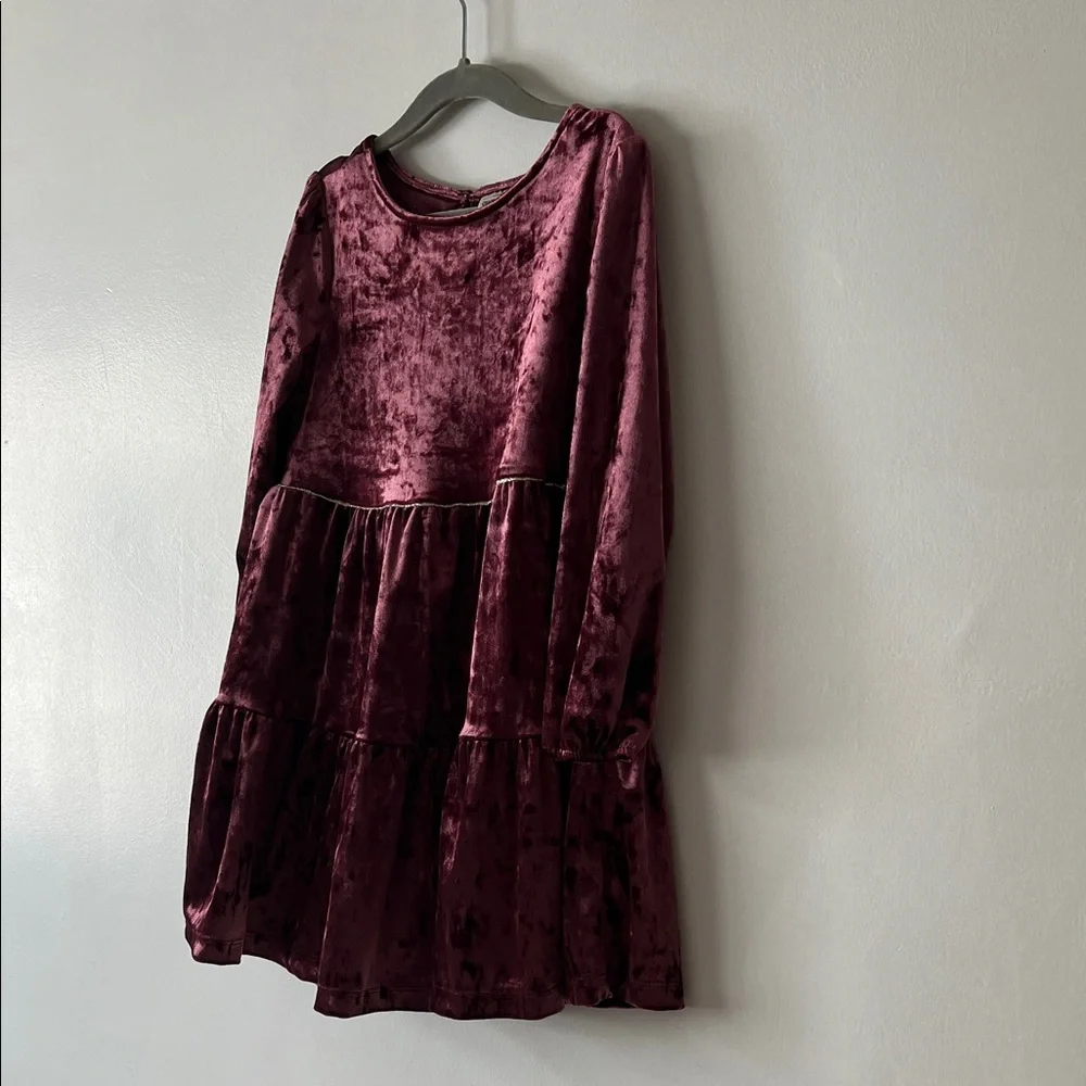 OshKosh B'gosh Purple Velvet Dress Holiday Toddler Christmas Dress 5T